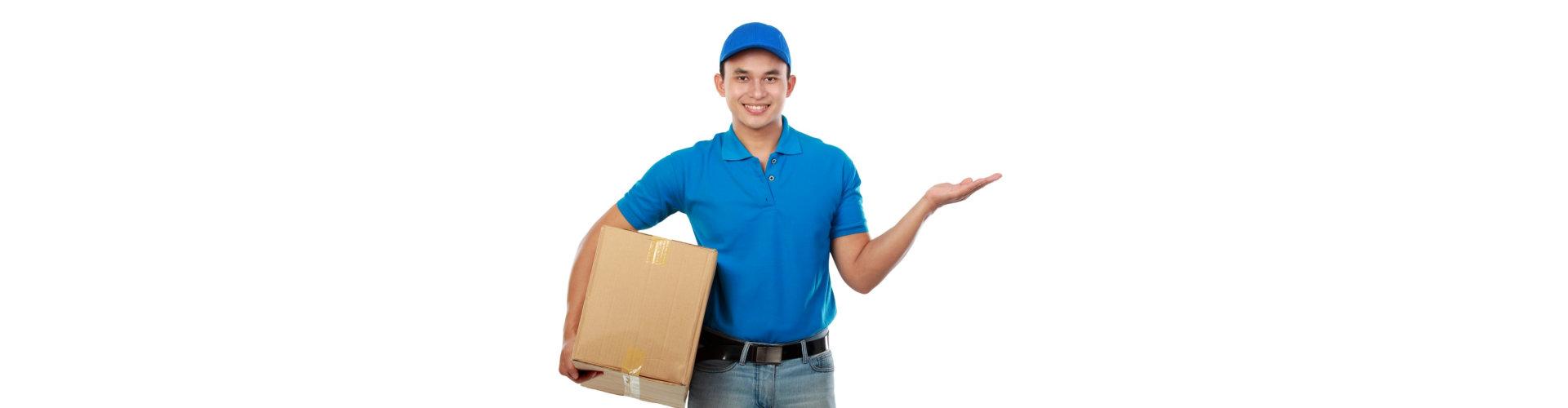 delivery man carrying a box
